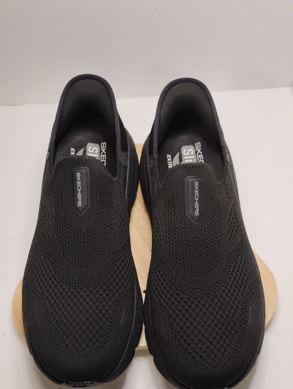 Skechers Men's Black Slip-On Knit Athletic Sneakers
